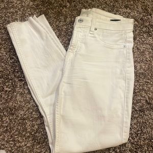 7 for all mankind white skinny jeans